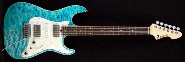 ギター T's Guitars DST-Classic SSH/Centura Blue T's Guitars ARC-STD 24 Quilt Centura Blue 中古｜ギター買取の